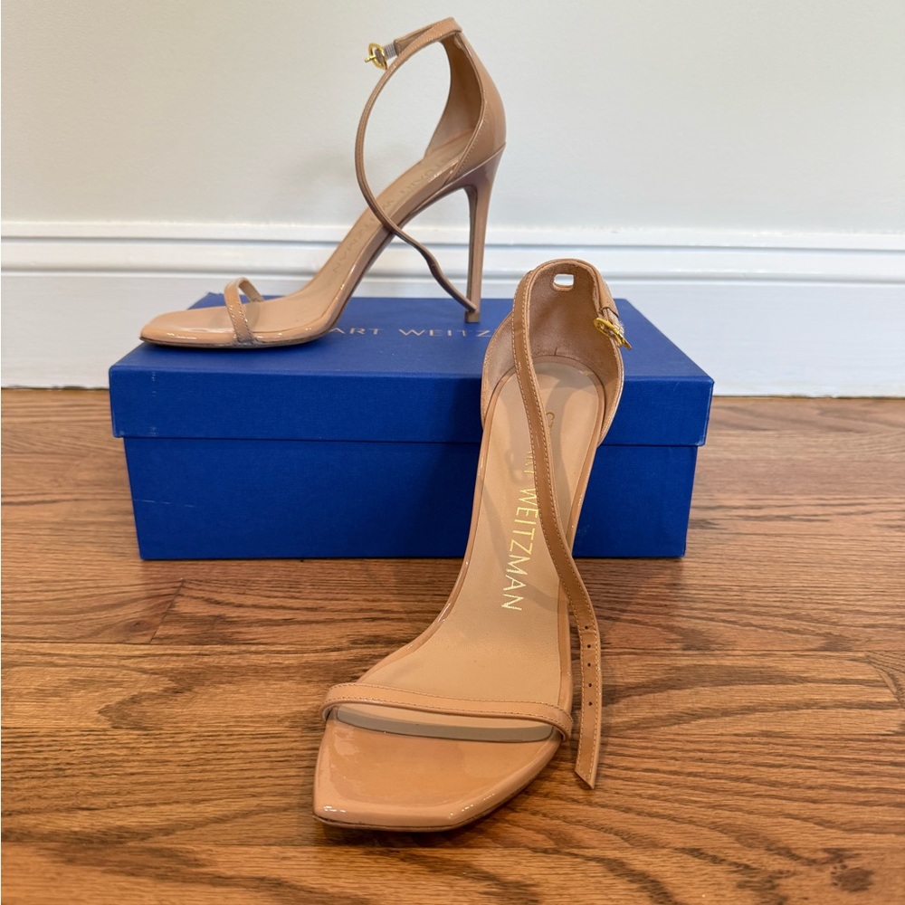 Stuart Weitzman Tan High Heels Elegant Sandals